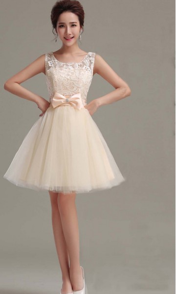 Beige short sales formal dress